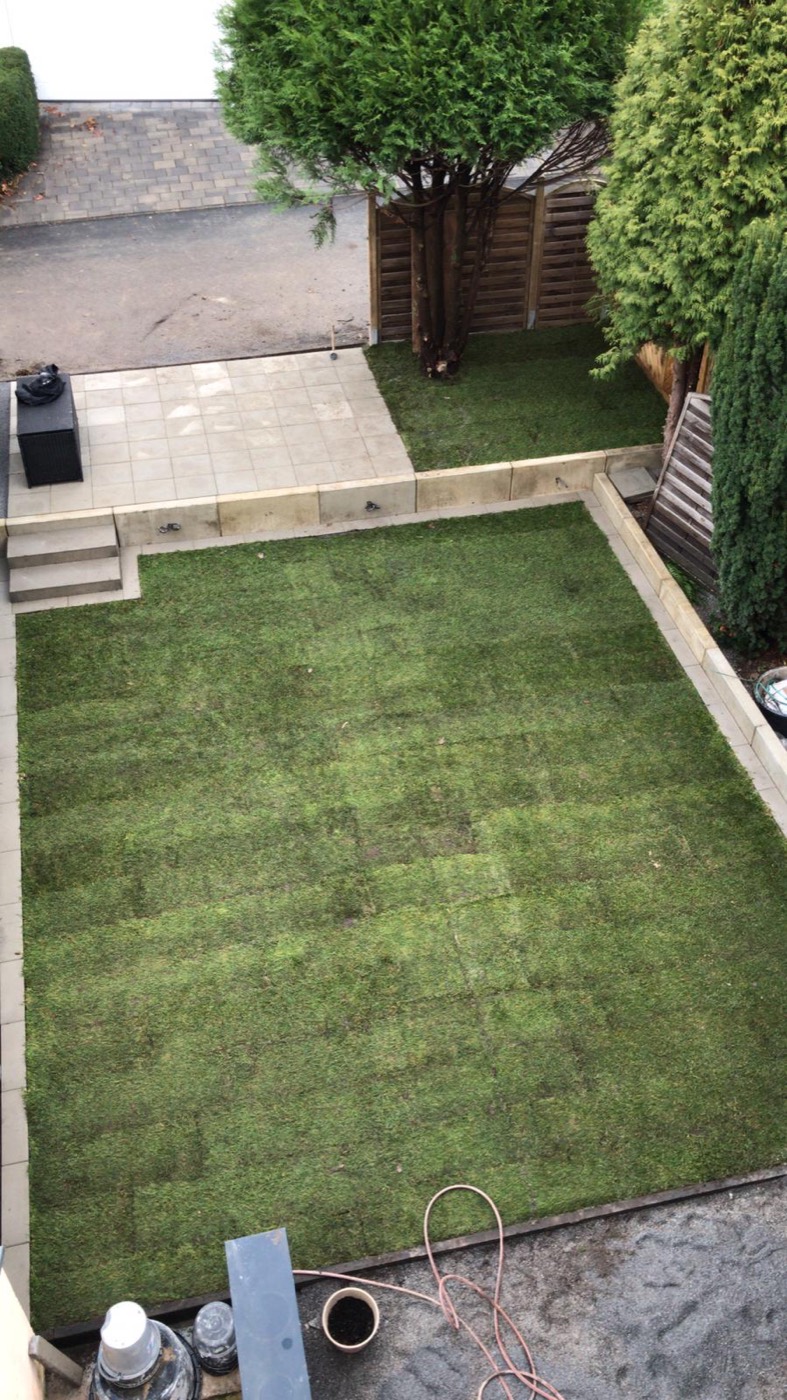 Gartenanlage von oben — Lause Baggerarbeiten