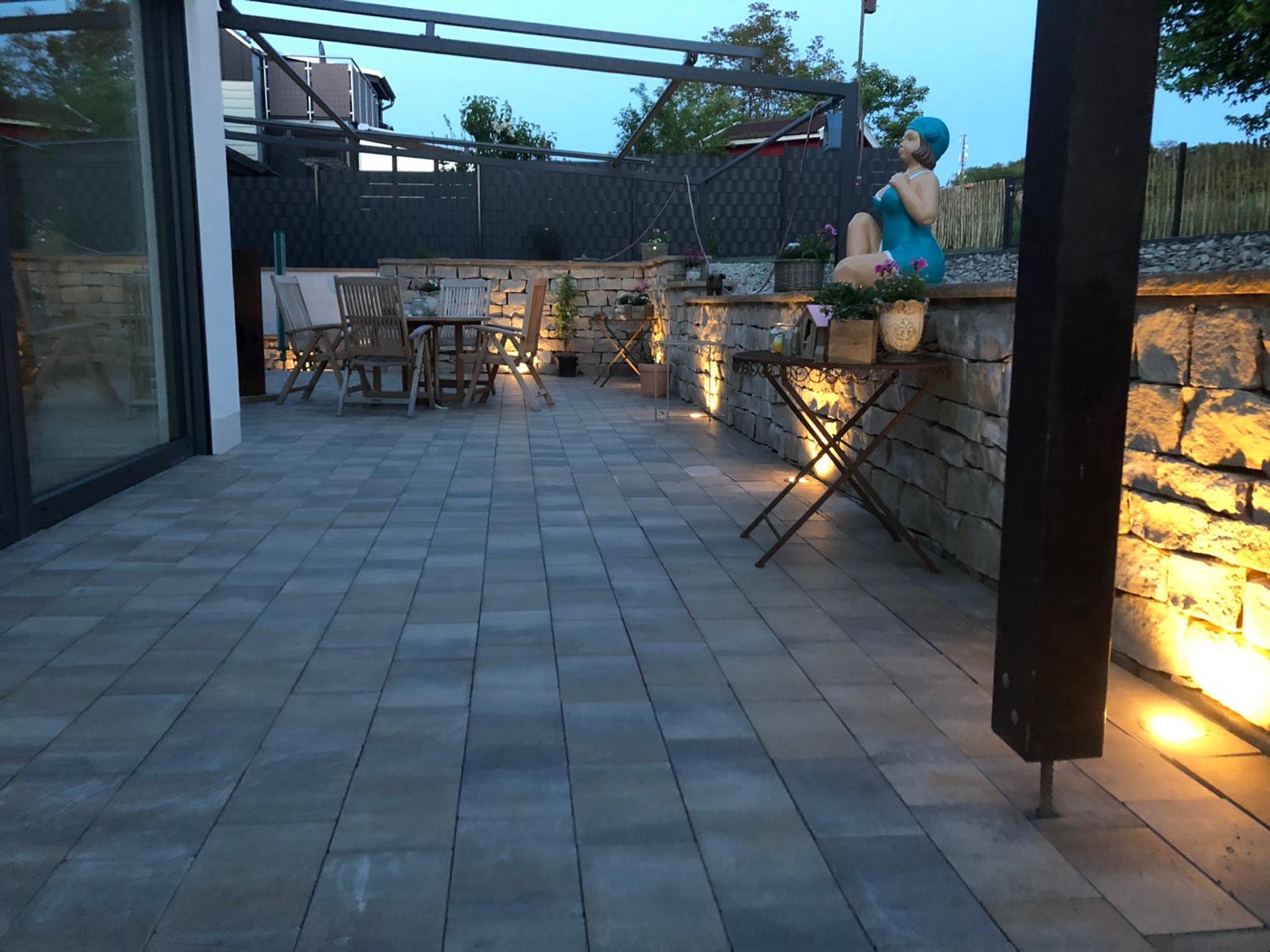 Terrasse bei Abendlicht — Lause Baggerarbeiten